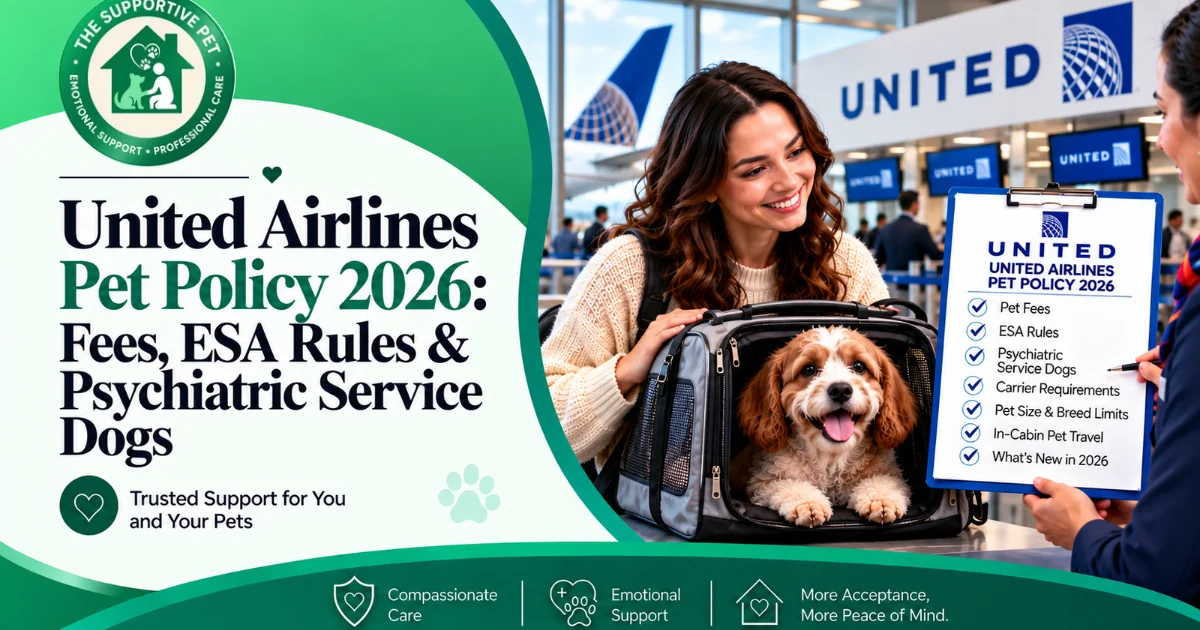 United Airlines Pet Policy 2026: Fees, ESA Rules & Psychiatric Service Dogs