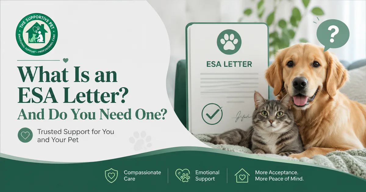 What Is an ESA Letter? And Do You Need One?